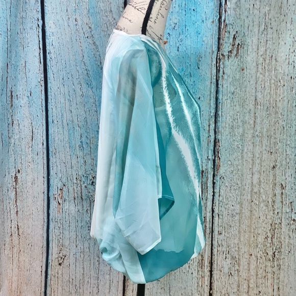 ALFANI NWT Linear Dye Smocked Tie Dye Top - Picture 12 of 12